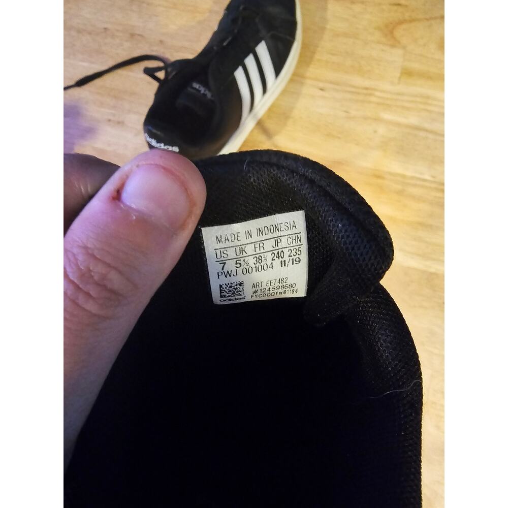 Adidas Grand Court Sneakers Women's Size 7 Black White Casual Tennis Shoes - Picture 7 of 7